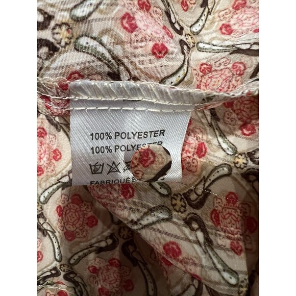 Peace N’ Love Sheer Balloon Long Sleeve Top Blouse S/M - Picture 7 of 8